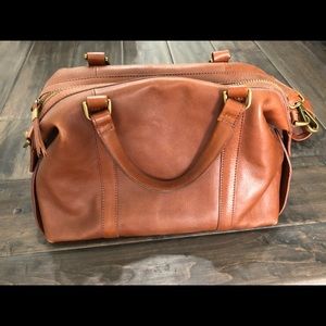 Madewell Glasgow Satchel Cognac Leather